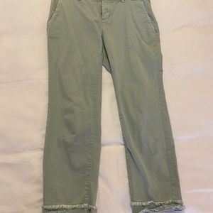 Light green business casual crop pants